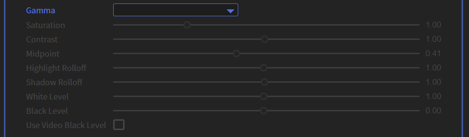 BRAW Studio Panel Premiere Pro Batch Change Settings Gamma Controls Disabled